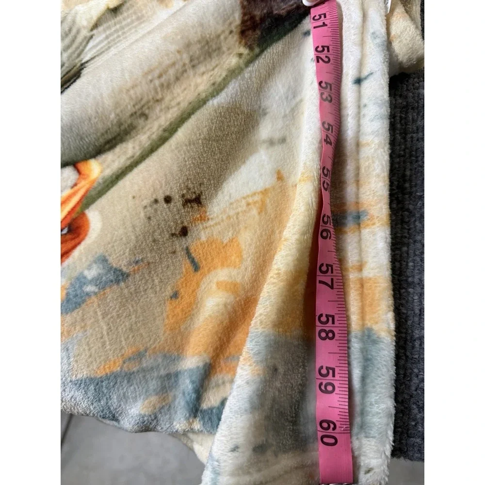Duck Hunting Throw Blanket Mallard Ducks Plush Fleece 60x50 Camo Lodge‎ Cabin